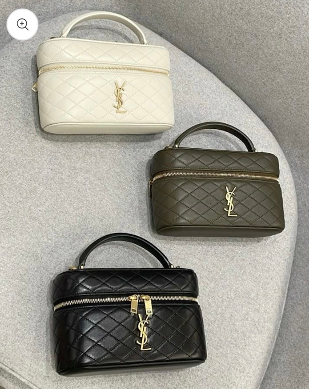 Quilted Vanity Bag With Handle